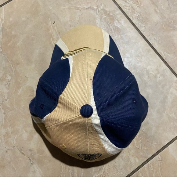 St. Louis Los Angeles Rams Reebok Strap Back Hat Adjustable Y2K NFL Blue Gold - Picture 4 of 4